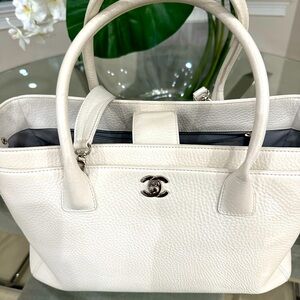 Auth Chanel Executive Tote Shoulder Bag